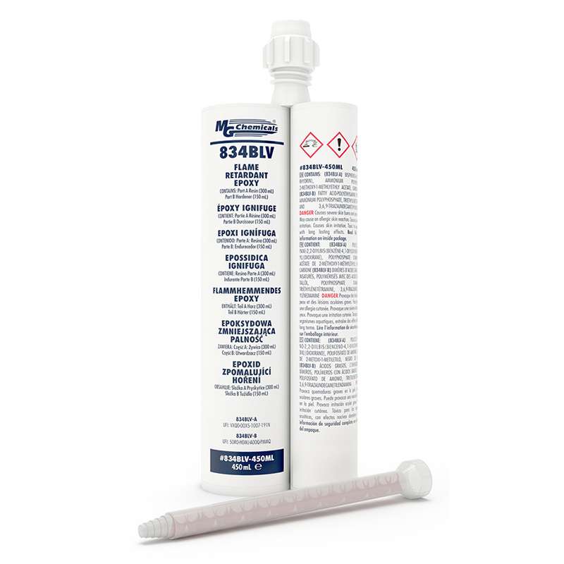 Flame Retardant Epoxy, Low-Viscosity, Black, Potting Compound, 450 mL, Dual Cartridge